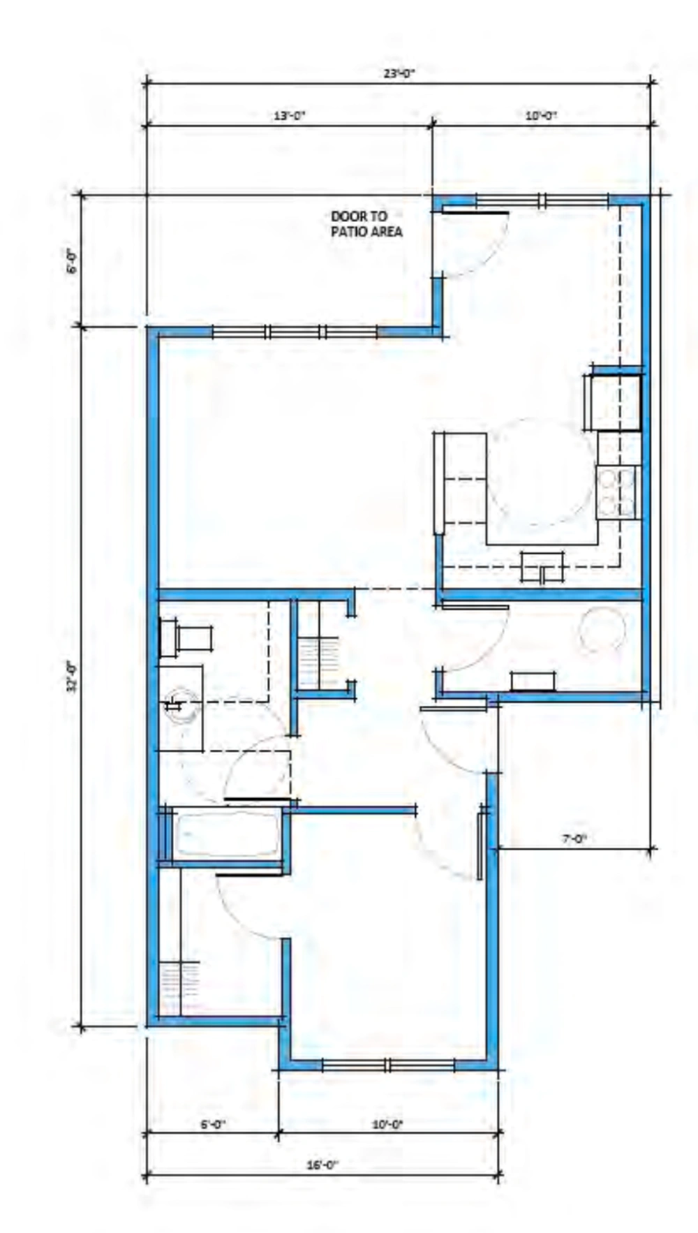 Camas Flats 1 bedroom apartment floor plan