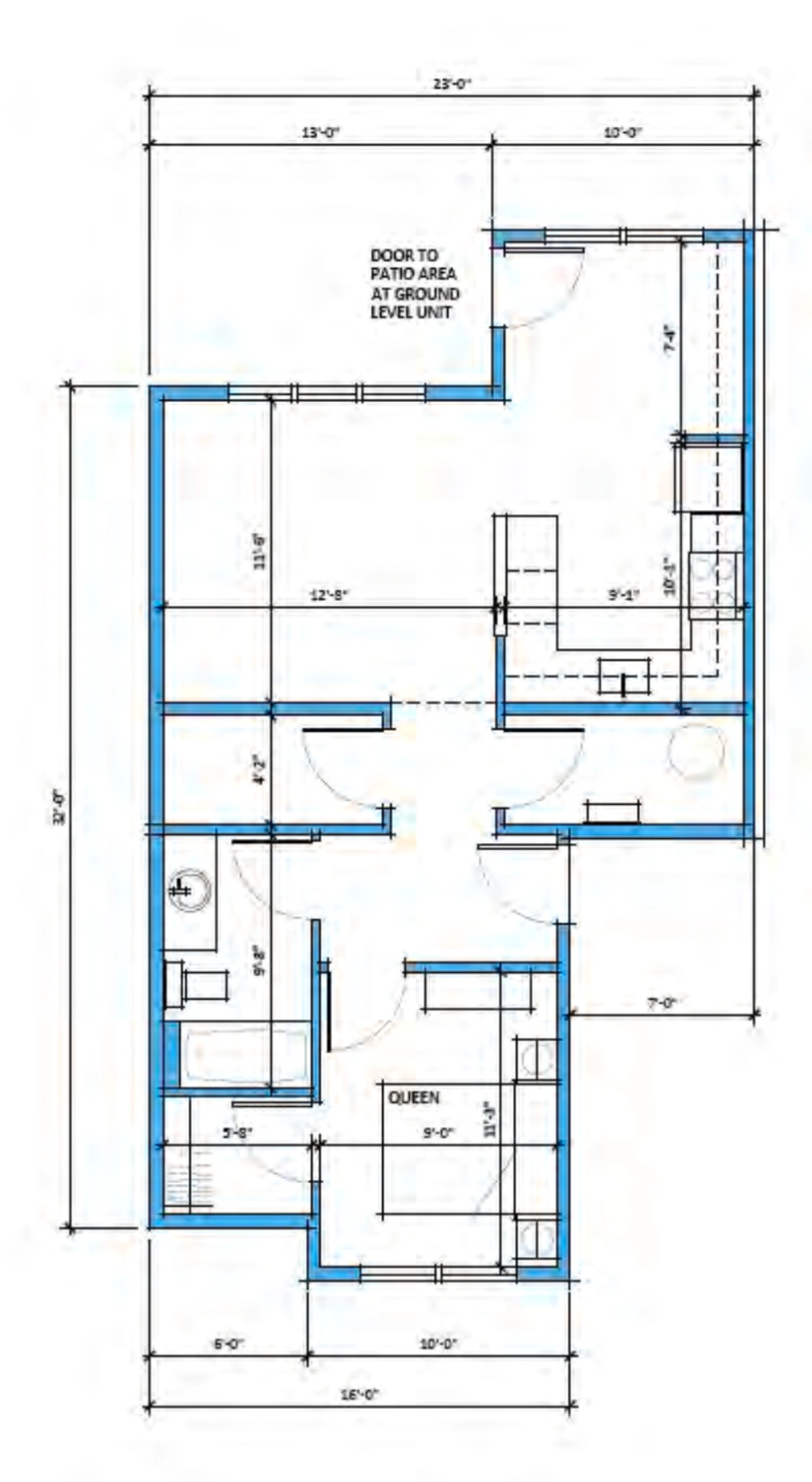 Camas Flats 1 bedroom apartment floor plan